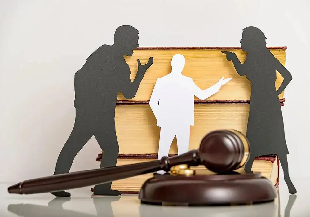 image of couple arguing through divorce Basildon